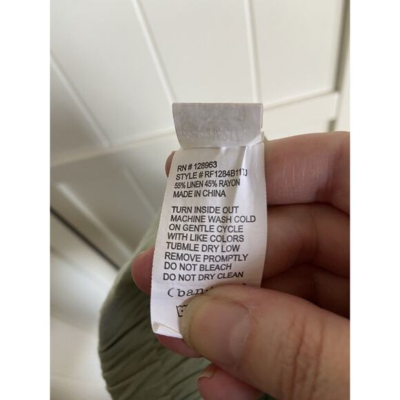 Ban Jara Womens Pants Sz S Mint Green Linen Joggers - Picture 6 of 6